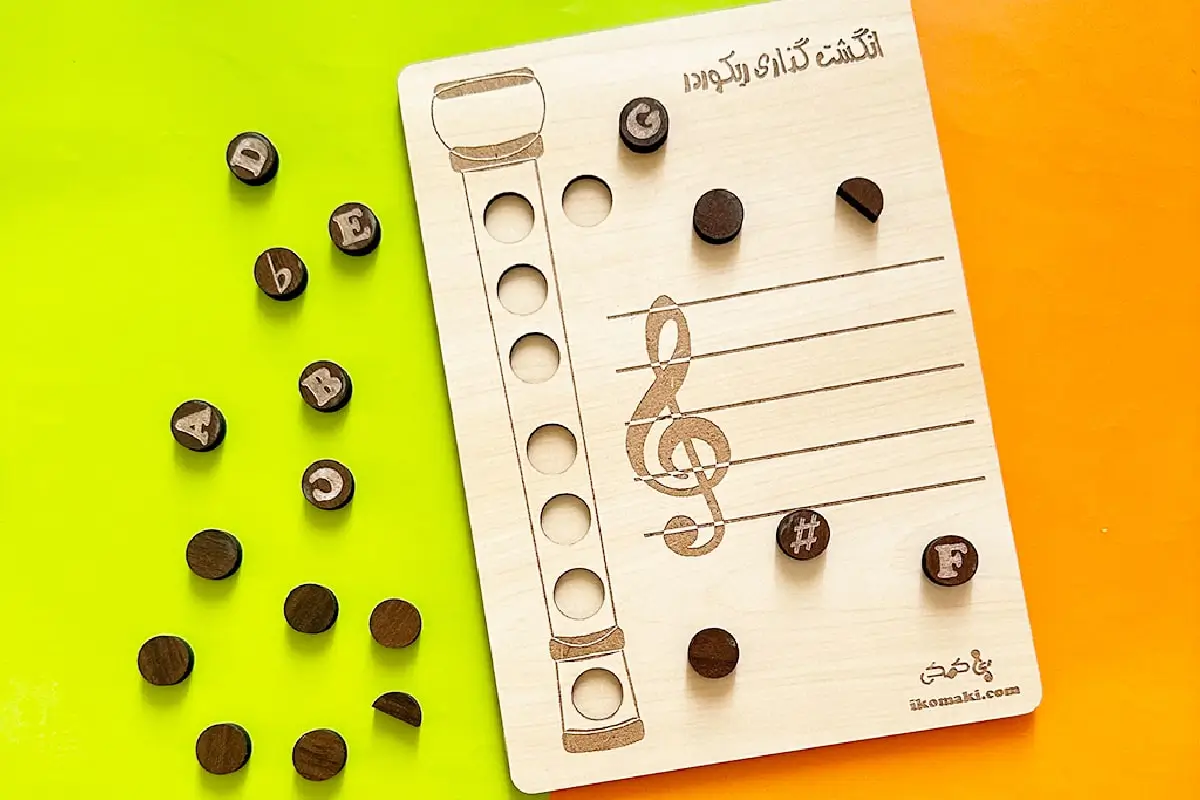  پازل انگشت گذاری ریکوردر ، اجزای زیادی دارد